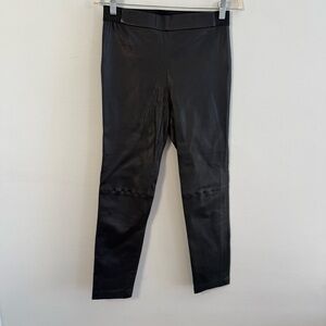 Elie Tahari Gorgeous Black Premium Lamb Leather Leggings, Size L